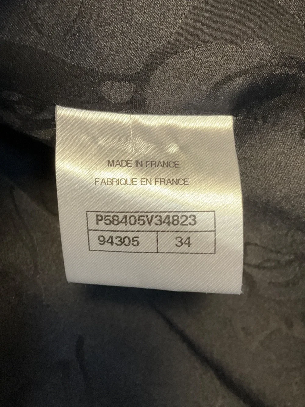 CHANEL black silk